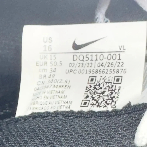 NEW Nike Vapor Edge Speed 360 Football Cleats Shoe Black Dark Smoke Grey Mens 16 main image 6